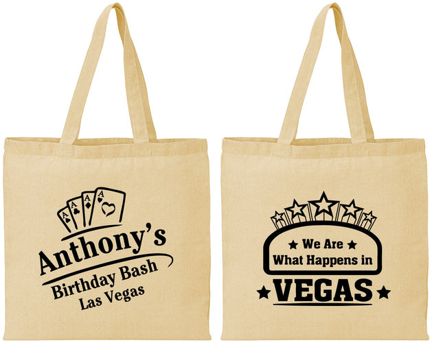 Personalized Birthday Cotton Tote Bags - Las Vegas | 20264
