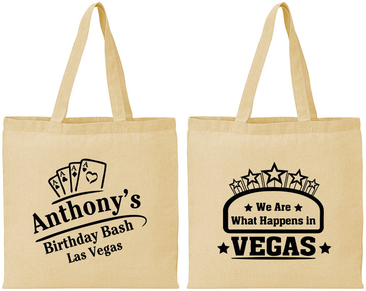 Personalized Birthday Cotton Tote Bags - Las Vegas | 20264
