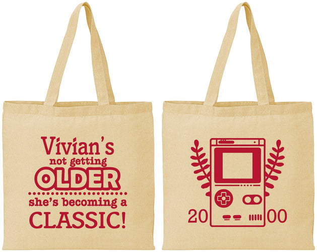 Personalized Birthday Cotton Tote Bags - 30th Video Games | 20267