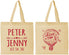 Personalized Wedding Cotton Tote Bags - Love In Air Hot Air Balloon | 210