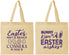 Personalized Easter Cotton Tote Bags - Bunny Kisses Eggs | 210014