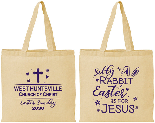 Personalized Easter Cotton Tote Bags - Easter Is For Jesus | 210022