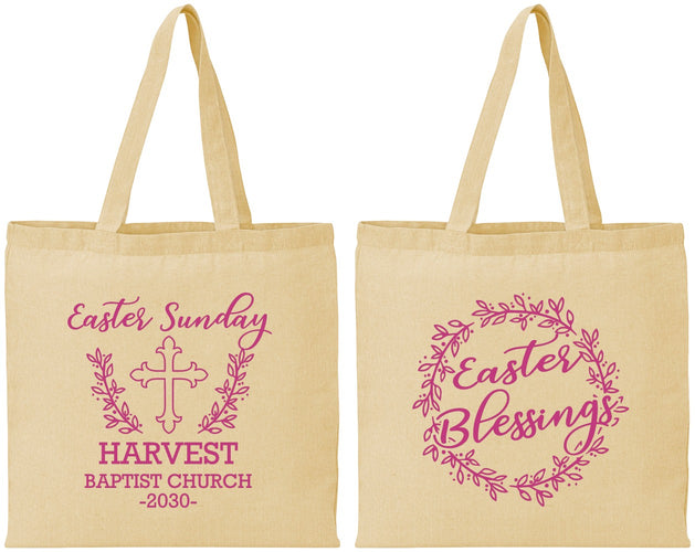Personalized Easter Cotton Tote Bags - Easter Sunday Church | 210023