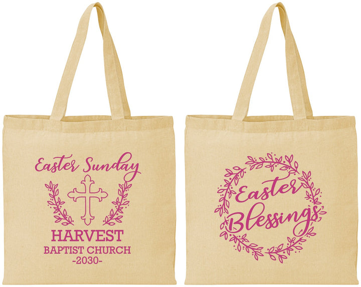 Personalized Easter Cotton Tote Bags - Easter Sunday Church | 210023