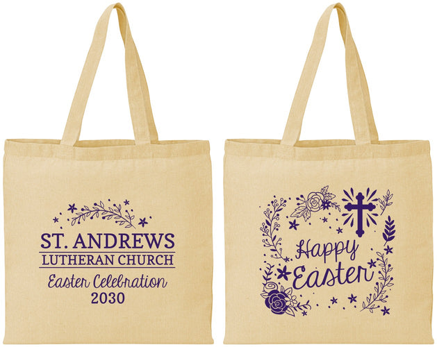 Personalized Easter Cotton Tote Bags - Easter Sunday | 210028