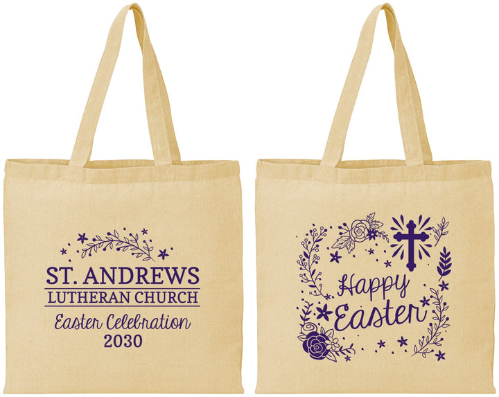 Personalized Easter Cotton Tote Bags - Easter Sunday | 210028