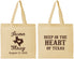 Personalized Wedding Cotton Tote Bags - Deep In The Heart Of Texas | 214