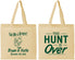 Personalized Wedding Cotton Tote Bags - The Hunt Is Over | 216
