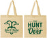Personalized Wedding Cotton Tote Bags - The Hunt Is Over Duck | 217