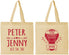 Personalized Wedding Cotton Tote Bags - Hot Air Balloon | 219