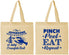 Personalized 4th Of July Cotton Tote Bags - Pink Peel Crawfish | 220015