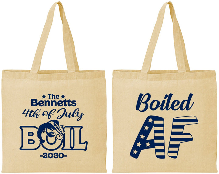 Personalized 4th Of July Cotton Tote Bags - Crawfish Boil | 220017