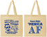 Personalized 4th Of July Cotton Tote Bags - Merica Af | 220031