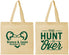 Personalized Wedding Cotton Tote Bags - The Hunt Is Over Duck | 227