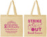 Personalized Awareness Cotton Tote Bags - Bowling Strike Out | 230015