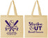 Personalized Awareness Cotton Tote Bags - Baseball Strick Out | 230016
