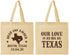 Personalized Wedding Cotton Tote Bags - Our Love Is As Big As Texas | 236