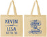 Personalized Wedding Cotton Tote Bags - Eat Drink Be Married | 239