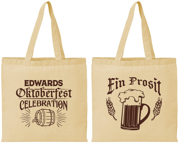 Personalized Oktoberfest Cotton Tote Bags - Ein Prosit | 240002