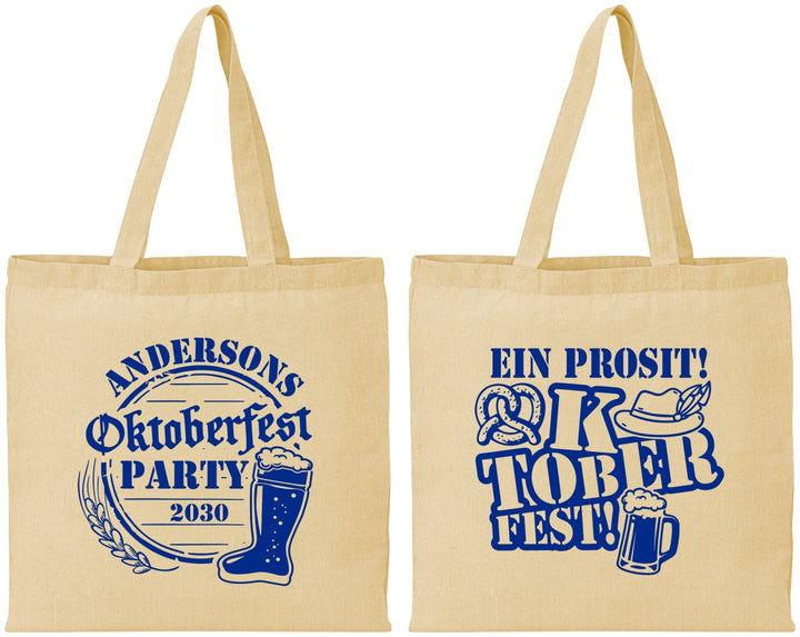 Personalized Oktoberfest Cotton Tote Bags - Ein Prosit | 240005