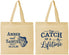 Personalized Wedding Cotton Tote Bags - Catch Of A Lifetime Fish | 246