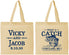 Personalized Wedding Cotton Tote Bags - What A Catch Fish | 247