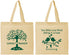 Personalized Wedding Cotton Tote Bags - Two Little Love Birds | 249
