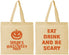 Personalized Halloween Cotton Tote Bags - Scary Pumpkin | 250008