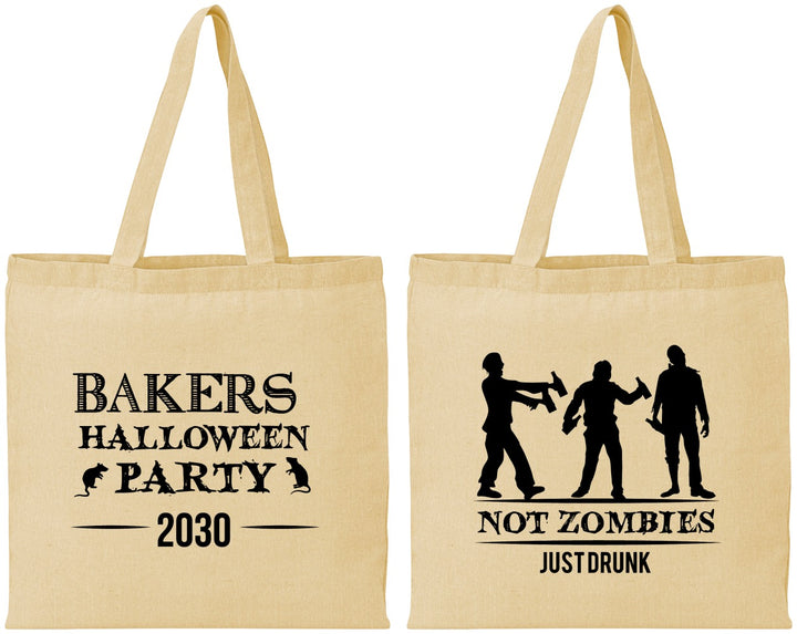 Personalized Halloween Cotton Tote Bags - Zombies | 250023