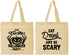 Personalized Halloween Cotton Tote Bags - Eat Drink Be Scary | 250033