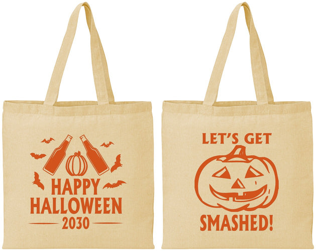 Personalized Halloween Cotton Tote Bags - Lets Get Smashed | 250036