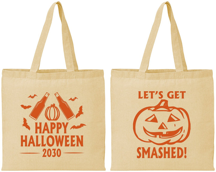 Personalized Halloween Cotton Tote Bags - Lets Get Smashed | 250036