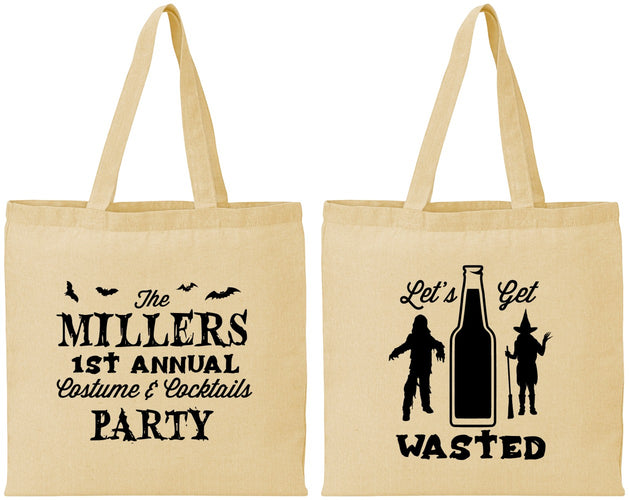 Personalized Halloween Cotton Tote Bags - Werewolf Witch | 250039