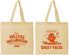 Personalized Halloween Cotton Tote Bags - Ghost Sheet Faced | 250040
