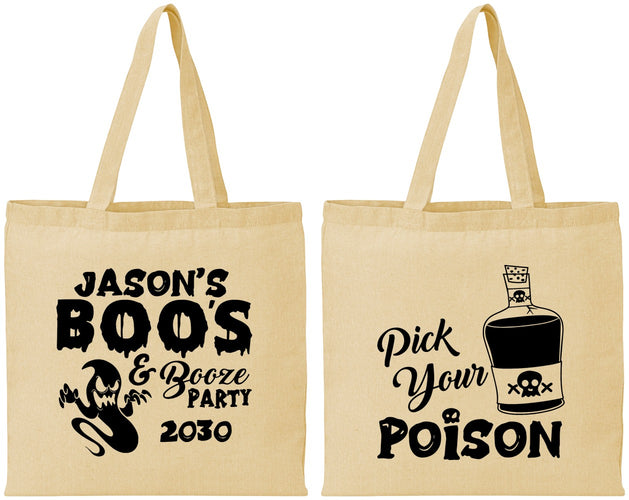 Personalized Halloween Cotton Tote Bags - Ghost Boo | 250042