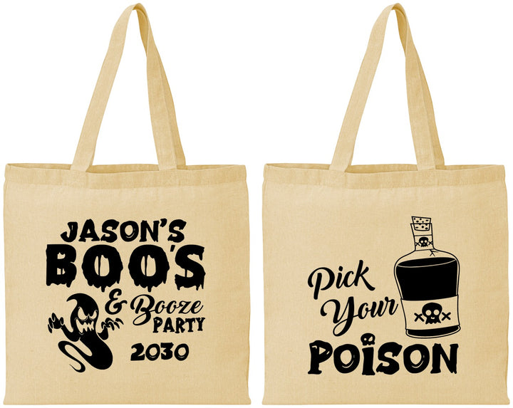 Personalized Halloween Cotton Tote Bags - Ghost Boo | 250042