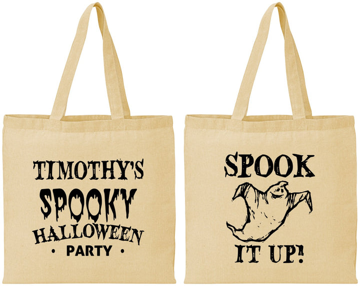 Personalized Halloween Cotton Tote Bags - Ghost | 250045