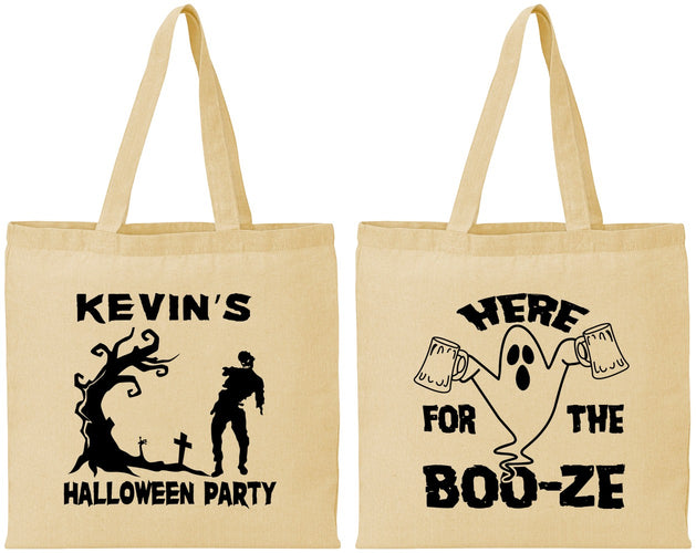 Personalized Halloween Cotton Tote Bags - Ghost | 250046