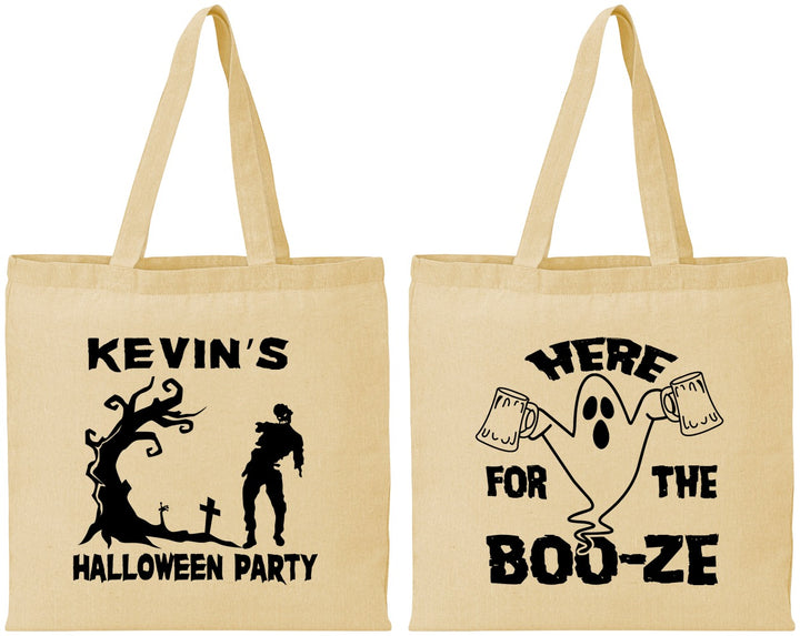 Personalized Halloween Cotton Tote Bags - Ghost | 250046