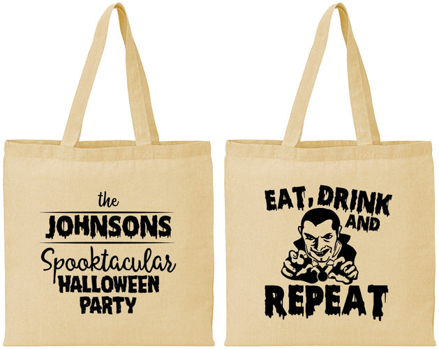 Personalized Halloween Cotton Tote Bags - Dracula | 250062