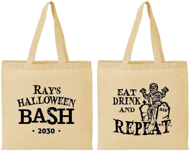 Personalized Halloween Cotton Tote Bags - Mummy | 250066