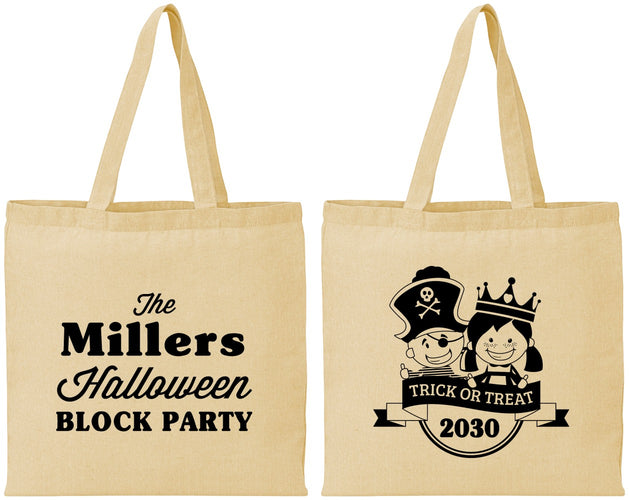 Personalized Halloween Cotton Tote Bags - Trick Or Treat | 250079