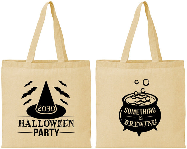 Personalized Halloween Cotton Tote Bags - Witch | 250085
