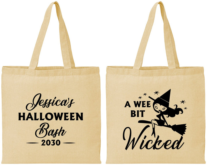 Personalized Halloween Cotton Tote Bags - Witch | 250091
