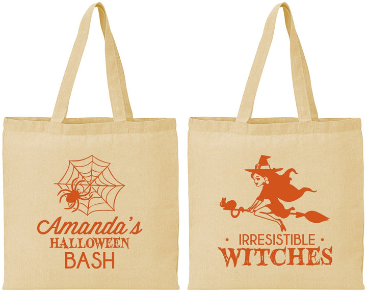 Personalized Halloween Cotton Tote Bags - Witches | 250092