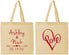 Personalized Wedding Cotton Tote Bags - Love | 252