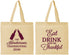 Personalized Thanksgiving Cotton Tote Bags - Eat Drink Thankful | 260001