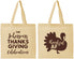 Personalized Thanksgiving Cotton Tote Bags - Thankful Af | 260002
