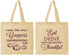 Personalized Thanksgiving Cotton Tote Bags - Eat Drink Thankful | 260009