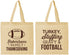 Personalized Thanksgiving Cotton Tote Bags - Football Turkey | 260010